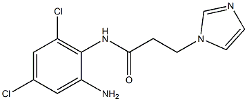 N-(2-amino-4,6-dichlorophenyl)-3-(1H-imidazol-1-yl)propanamide Struktur