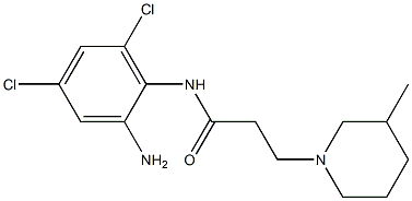 N-(2-amino-4,6-dichlorophenyl)-3-(3-methylpiperidin-1-yl)propanamide Structure