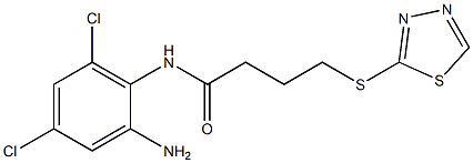 N-(2-amino-4,6-dichlorophenyl)-4-(1,3,4-thiadiazol-2-ylsulfanyl)butanamide