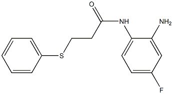 N-(2-amino-4-fluorophenyl)-3-(phenylsulfanyl)propanamide Structure