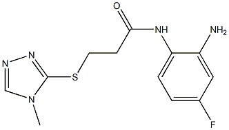 N-(2-amino-4-fluorophenyl)-3-[(4-methyl-4H-1,2,4-triazol-3-yl)sulfanyl]propanamide