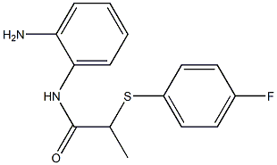 N-(2-aminophenyl)-2-[(4-fluorophenyl)sulfanyl]propanamide 化学構造式