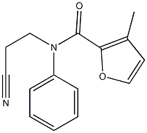 N-(2-cyanoethyl)-3-methyl-N-phenyl-2-furamide Structure