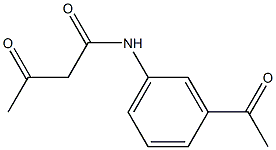 N-(3-アセチルフェニル)-3-オキソブタンアミド 化学構造式