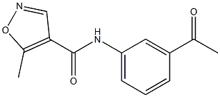 N-(3-acetylphenyl)-5-methylisoxazole-4-carboxamide Struktur