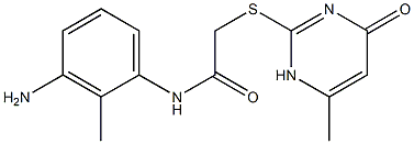 N-(3-amino-2-methylphenyl)-2-[(6-methyl-4-oxo-1,4-dihydropyrimidin-2-yl)sulfanyl]acetamide Structure