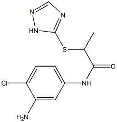 N-(3-amino-4-chlorophenyl)-2-(1H-1,2,4-triazol-5-ylsulfanyl)propanamide 结构式
