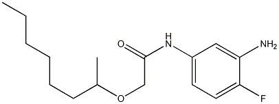 N-(3-amino-4-fluorophenyl)-2-(octan-2-yloxy)acetamide Struktur