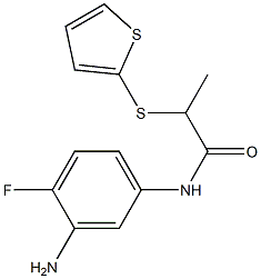 N-(3-amino-4-fluorophenyl)-2-(thiophen-2-ylsulfanyl)propanamide