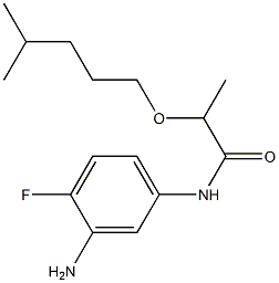 N-(3-amino-4-fluorophenyl)-2-[(4-methylpentyl)oxy]propanamide Struktur