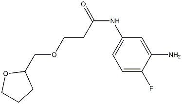 N-(3-amino-4-fluorophenyl)-3-(oxolan-2-ylmethoxy)propanamide Struktur