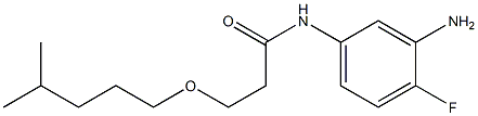 N-(3-amino-4-fluorophenyl)-3-[(4-methylpentyl)oxy]propanamide Struktur