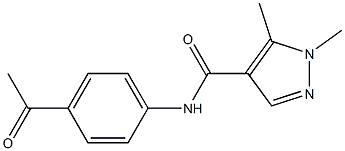 N-(4-acetylphenyl)-1,5-dimethyl-1H-pyrazole-4-carboxamide Structure