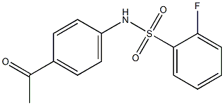N-(4-acetylphenyl)-2-fluorobenzenesulfonamide Structure