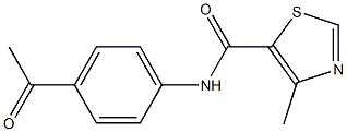 N-(4-acetylphenyl)-4-methyl-1,3-thiazole-5-carboxamide Structure