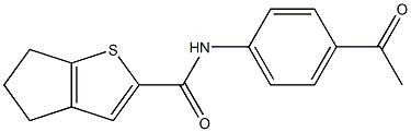 N-(4-acetylphenyl)-5,6-dihydro-4H-cyclopenta[b]thiophene-2-carboxamide Struktur