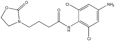 N-(4-amino-2,6-dichlorophenyl)-4-(2-oxo-1,3-oxazolidin-3-yl)butanamide Structure