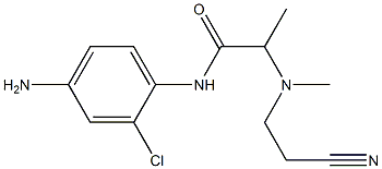N-(4-amino-2-chlorophenyl)-2-[(2-cyanoethyl)(methyl)amino]propanamide Struktur