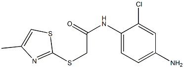 N-(4-amino-2-chlorophenyl)-2-[(4-methyl-1,3-thiazol-2-yl)sulfanyl]acetamide Struktur