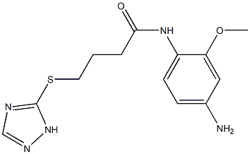 N-(4-amino-2-methoxyphenyl)-4-(1H-1,2,4-triazol-5-ylsulfanyl)butanamide Struktur