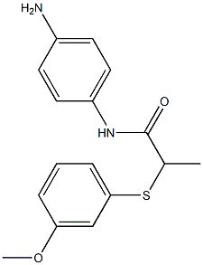 N-(4-aminophenyl)-2-[(3-methoxyphenyl)sulfanyl]propanamide Structure