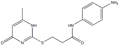 N-(4-aminophenyl)-3-[(6-methyl-4-oxo-1,4-dihydropyrimidin-2-yl)sulfanyl]propanamide 结构式