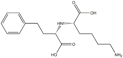 (S)-1-Carboxy-3-phenylpropyl-L-lysine. 结构式