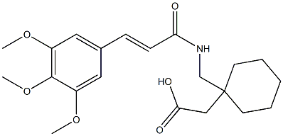 (1-{[3-(3,4,5-Trimethoxy-phenyl)-acryloylamino]-methyl}-cyclohexyl)-acetic acid Struktur