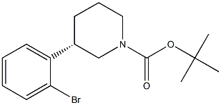 tert-butyl (S)-3-(2-bromophenyl)piperidine-1-carboxylate Structure