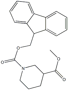 Methyl N-FMOC-piperidine-3-carboxylate Structure