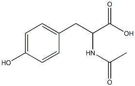 2-乙酰氨基-3-(4-羟苯基)-丙酸,,结构式
