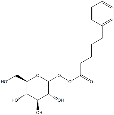 glucopyranosyloxy-5-phenylpentanoic acid 化学構造式
