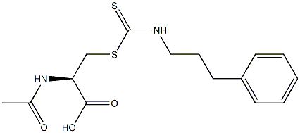 N-ACETYL-S-(N-3-PHENYLPROPYLTHIOCARBAMOYL)-L-CYSTEINE Structure