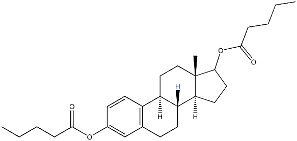 3,17-divaleryloxyestra-1,3,5(10)-triene Structure