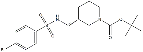 (R)-1-Boc-3-[(4-Bromo-benzenesulfonylamino)-methyl]-piperidine 结构式