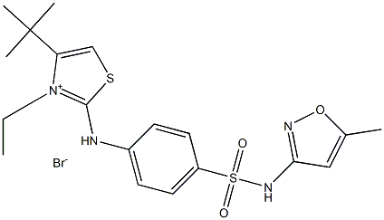 4-(tert-butyl)-3-ethyl-2-(4-{[(5-methylisoxazol-3-yl)amino]sulfonyl}anilino)-1,3-thiazol-3-ium bromide