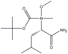 N-alpha-t-Butyloxycarbonyl-N-methyl-N-methyloxy-L-leucine amide Structure