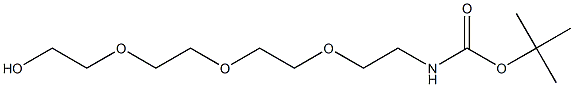 2-(2-(2-(2-(t-Butyloxycarbonylamino)ethoxy)ethoxy)ethoxy)ethanol Struktur