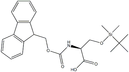 N-alpha-(9-Fluorenylmethyloxycarbonyl)-O-(t-butyl-dimethyl-silyl)-L-serine Structure