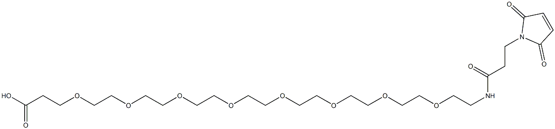 1-Maleinimido-3-oxo-7,10,13,16,19,22,25,28-octaoxa-4-azahentriacontan-31-oic acid Struktur