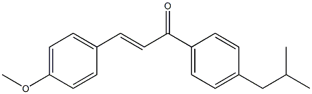 (E)-1-(4-isobutylphenyl)-3-(4-methoxyphenyl)prop-2-en-1-one Structure