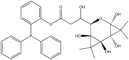 2-(1,2:3,4-Diisopropyliden-alpha-d-galacto-pyranos-6-yl)-acetic acid 2-diphenyl-phosphanyl-phenyl ester Structure