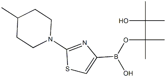 2-(4-METHYLPIPERIDIN-1-YL)THIAZOLE-4-BORONIC ACID PINACOL ESTER Structure