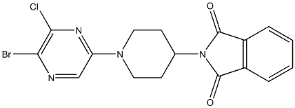 2-[1-(5-BROMO-6-CHLOROPYRAZIN-2-YL)PIPERIDIN-4-YL]-1H-ISOINDOLE-1,3(2H)-DIONE Structure