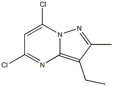 5,7-DICHLORO-3-ETHYL-2-METHYLPYRAZOLO[1,5-A]PYRIMIDINE Structure