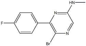5-BROMO-N-METHYL-6-[4-FLUOROPHENYL]PYRAZIN-2-AMINE Structure