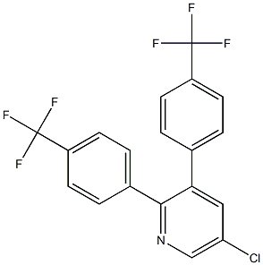 5-CHLORO-2,3-BIS[4-(TRIFLUOROMETHYL)PHENYL]PYRIDINE Structure