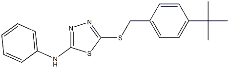 5-{[4-(tert-butyl)benzyl]sulfanyl}-N-phenyl-1,3,4-thiadiazol-2-amine Structure