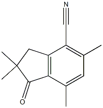 2,2,5,7-tetramethyl-1-oxoindane-4-carbonitrile 结构式