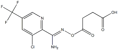 4-[({(Z)-amino[3-chloro-5-(trifluoromethyl)-2-pyridinyl]methylidene}amino)oxy]-4-oxobutanoic acid Structure